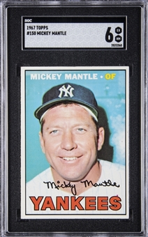 1967 Topps #150 Mickey Mantle - SGC EX-NM 6